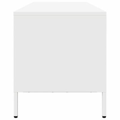 Tv-meubel 202x39x43,5 cm koudgewalst staal wit