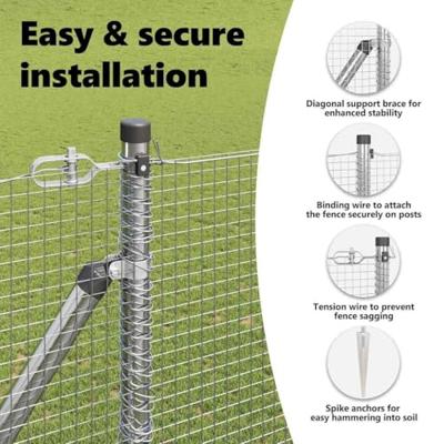 VidaXL Afrasteringspaal zilver 10 x 1,5 m (16 x 16 mm gaas) staal