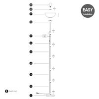 Moderne E27 LED Vloerlamp - 28/28/173.5 cm - Zwart - Metalen Staande Lamp met Wit Lampenkap - Geïntegreerde LED 4W 806Lm 2700K - Voor Kantoor en Slaapkamer - met schakelaar - thumbnail