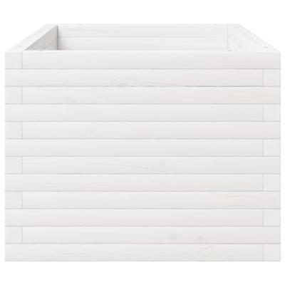 Plantenbak 90x60x49,5 cm massief grenenhout wit