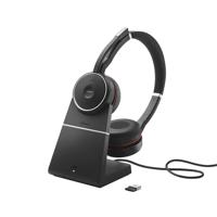 Jabra Evolve 75 Second Edition - UC On Ear headset Radiografisch, Bluetooth, Kabel Stereo Zwart Ruisonderdrukking (microfoon), Noise Cancelling Headset, Incl. - thumbnail
