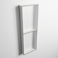 MONDIAZ EASY Nis 149,5x29,5cm in solid surface kleur Army | Talc. 2 vakken geschikt voor in- of opbouw - thumbnail