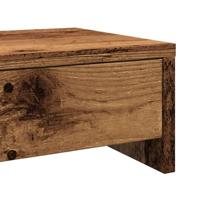 Monitorstandaard met lades 50x27x15 cm bewerkt hout oud hout - thumbnail
