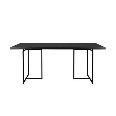 Dutchbone Eettafel 'Class' Acaciahout, 220 x 90cm, kleur Zwart