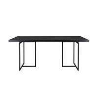 Dutchbone Eettafel 'Class' Acaciahout, 220 x 90cm, kleur Zwart - thumbnail