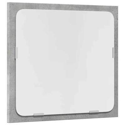 2-delige Badkamermeubelset bewerkt hout betongrijs