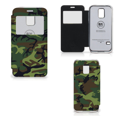 Samsung Galaxy S5 Mini Telefoon Hoesje Army Dark Samsung Galaxy S5 Mini Telefoon Hoesje Army Dark