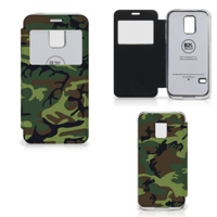 Samsung Galaxy S5 Mini Telefoon Hoesje Army Dark - thumbnail