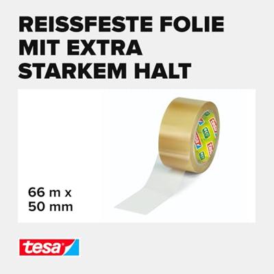 tesa BIO & STRONG 58296 Pakband Transparant (l x b) 66 m x 50 mm 1 stuk(s) tesa BIO & STRONG 58296 Pakband Transparant (l x b) 66 m x 50 mm 1 stuk(s)