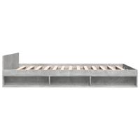 Bedframe met lades bewerkt hout betongrijs 120x190 cm - thumbnail