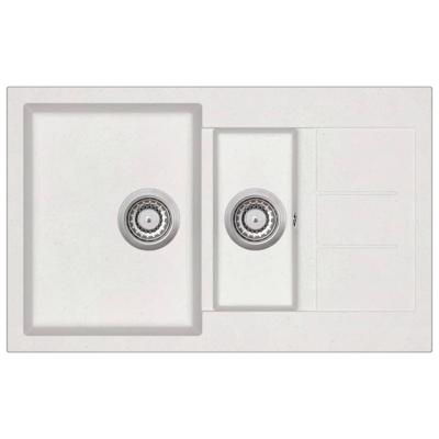 VidaXL Gootsteen dubbele bakken graniet wit VidaXL Gootsteen dubbele bakken graniet wit