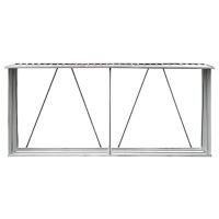 Haardhoutschuur 330x84x152 cm gegalvaniseerd staal bruin - thumbnail