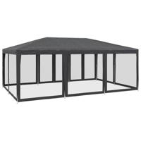 VidaXL Partytent met 10 mesh zijwanden 6x4 m hdpe antracietkleurig - thumbnail