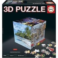 3D Puzzel - EDUCA - Reiskubus - 216 Stukken - 6 Puzzels van 36 Stukken - Leuke Uitdaging 8 Jaar + (20124) - thumbnail