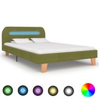 vidaXL Bedframe met LED stof groen 120x200 cm - thumbnail
