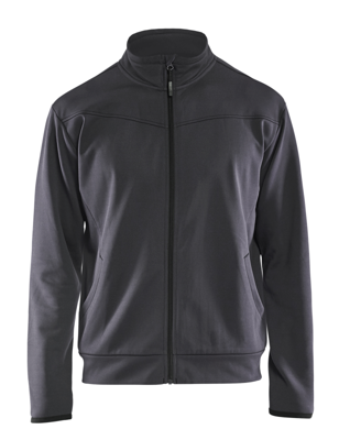 Blåkläder service sweatshirt met rits 33622526 | medium grijs/zwart | maat l - 7330509685044