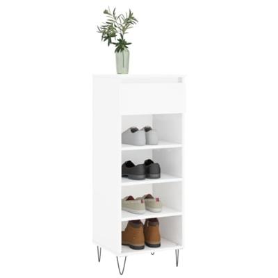 VidaXL Schoenenkast 40x36x105 cm bewerkt hout hoogglans wit VidaXL Schoenenkast 40x36x105 cm bewerkt hout hoogglans wit