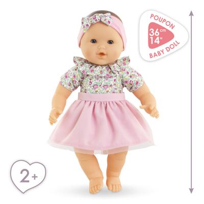 Grote babypop - COROLLE - Mijn schattige grote bloementuin-babypop - 36 cm - vanaf 2 jaar