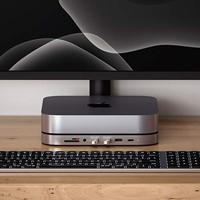 SATECHI USB-C Hub - Type-C Aluminium Standaard & Hub - USB-C Datapoort, Micro/SD Kaartlezers, USB 3.0 & Koptelefoon Aansluiting - Voor M2/M1 Mac Mini, Mac Studio, 2020 & 2018 Mac Mini (Spacegrijs) - thumbnail