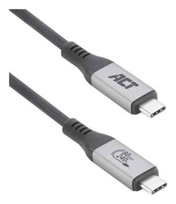 ACT USB-C USB4 80Gbps Thunderbolt 5 kabel 240W M/M 1,5m