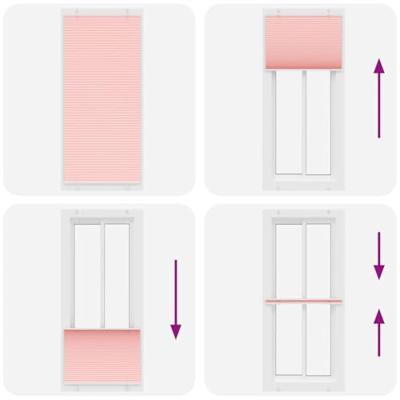 Pliss rolgordijn 85x200 cm stofbreedte 84,4 cm polyester roze