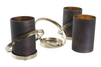 Kaarshouder DKD Home Decor Kristal Aluminium (20 x 7 x 6 cm) (52 x 15 x 16,5 cm) - thumbnail