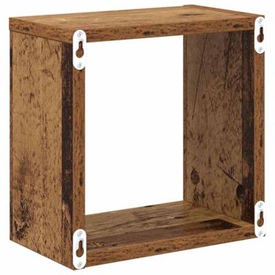 Wandschappen met plank Wandgemonteerd Oudhout Bewerkt hout
