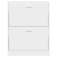 VidaXL Schoenenkast 59x17x81 cm bewerkt hout wit - thumbnail
