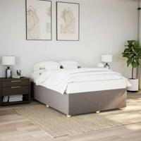 Bedframe zonder matras stof taupe 160x200 cm - thumbnail