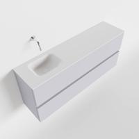 MONDIAZ ADA 120cm toiletmeubel cale. LEX wastafel talc links zonder kraangat - thumbnail
