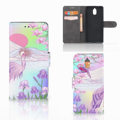 Nokia 3.1 (2018) | Telefoonhoesje | Met pasjeshouder | Bird