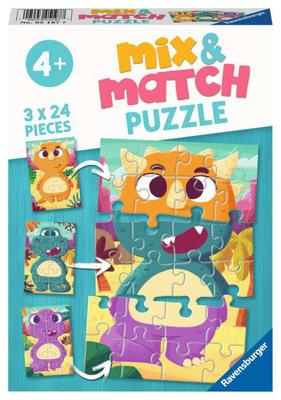 Ravensburger puzzel Schattige dino's 3x24 stukjes