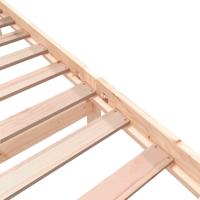 Bedframe massief grenenhout zwart 75x190 cm - thumbnail