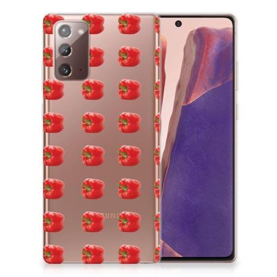 Samsung Note 20 | Siliconen Case | Paprika Red