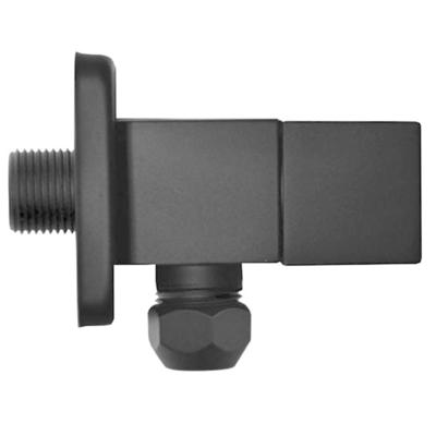 Riko Square hoekstopkraan+Rozet 3/8'x10 mat zwart