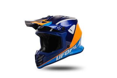 UFO PLAST kinder crosshelm "korey", uitneembaar helmet ufo plst korey m blue/orange