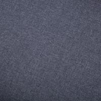 Voetenbank 73x43x42 cm stoffen bekleding donkergrijs - thumbnail