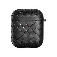 AirPods 1/2 hoesje PU Wave Series - soft case - zwart AirPods 1/2 hoesje PU Wave Series - soft case - zwart