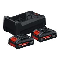 Bosch Blauw Accu Starterset EXBA18V-40 | 2x EXBA18V-40 + Lader GAL 12V/18V-80 - 1600A0373J - thumbnail