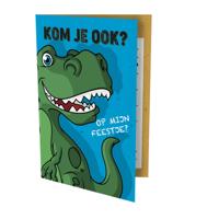 Uitnodigingen Dinosaurus, 6st. - thumbnail