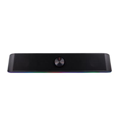 CoolBox DeepGaming Soundbar PC met RGB-verlichting, R200B, pc-luidspreker, gaming stereo 2.0, 6 W RMS, ingang 3,5 mm jack + bluetooth 5.0, voor pc, laptop, tv, zwart