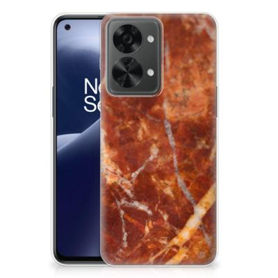 OnePlus Nord 2T | TPU | Siliconen hoesje | Marmer Bruin