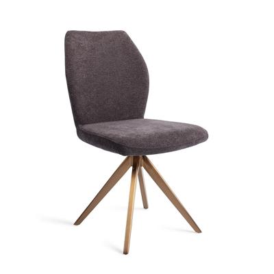 Jesper Home Eetkamerstoel 'Ikata' Turn Rose, kleur Almost Black