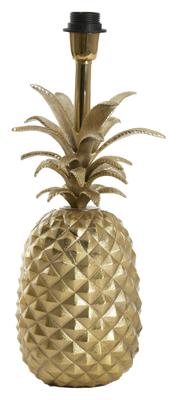 Light & Living Tafellamp 'Pineapple' 42cm, kleur Goud (excl. kap)