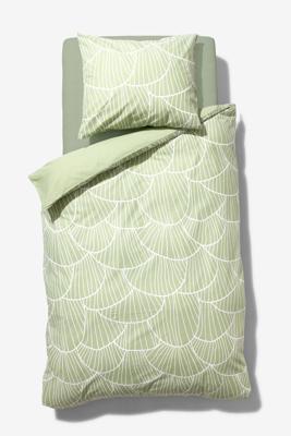 HEMA Dekbedovertrek Zacht Katoen 140x200/220 Zwammen (groen)
