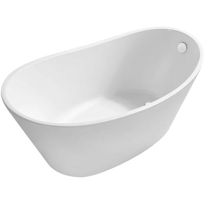 Wiesbaden Trapeze Vrijstaand Ligbad 150x72cm Acryl Glanzend Wit