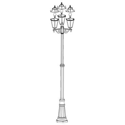 Eglo Klassieke buitenlantaarnNavedo 3-lichts wit - 93454