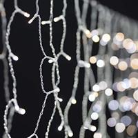 Nedis LED-gordijn Binnen/buiten Energielabel: G (A - G) 180 LED Warmwit, Koudwit - thumbnail