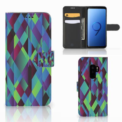 Samsung Galaxy S9 Plus | Book Case | Abstract Green Blue