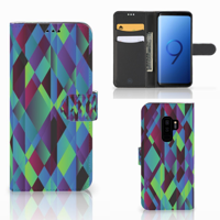 Samsung Galaxy S9 Plus | Book Case | Abstract Green Blue - thumbnail